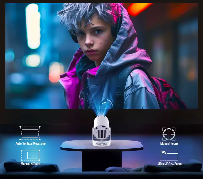 Proiettore 4K Ultra HD – Cinema Portatile ad Alta Definizione